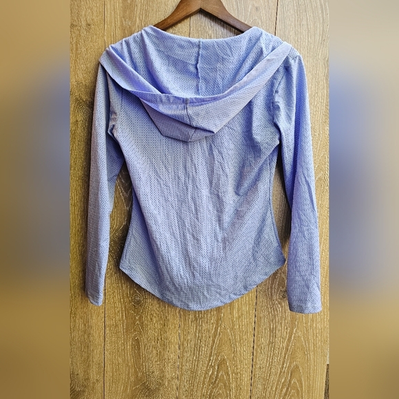 BuffBunny Rain Water Blue Mesh Jacket Medium Gym Wear - Picture 5 of 5